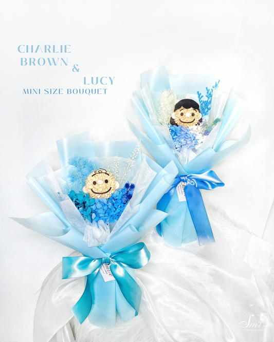 Charlie Brown & Lucy|粉藍Mini Size花束