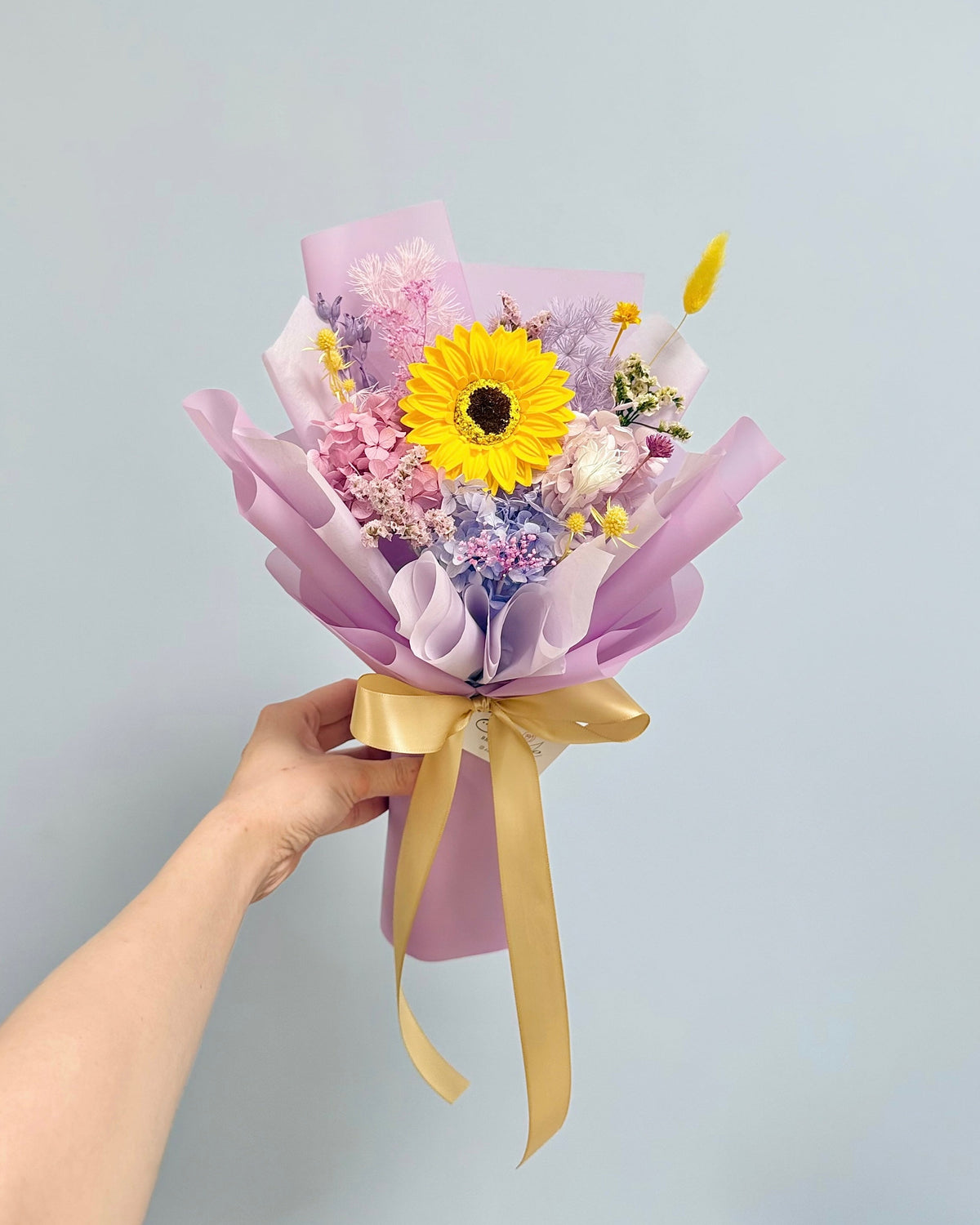 Mini Size迷你向日葵淺紫花束