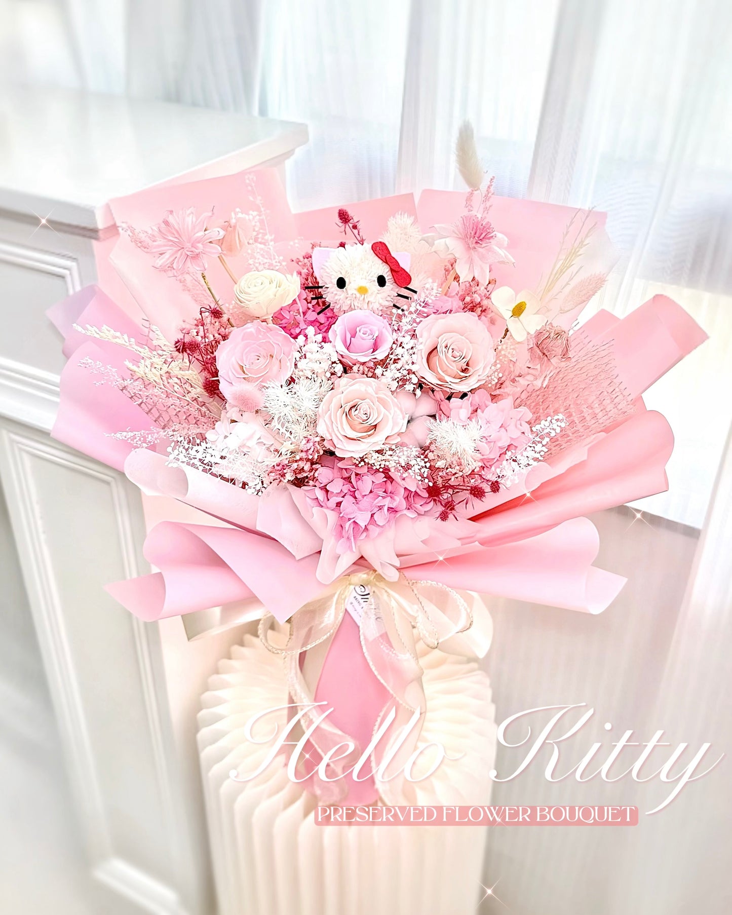 Hello Kitty|M粉紅保鮮花花束