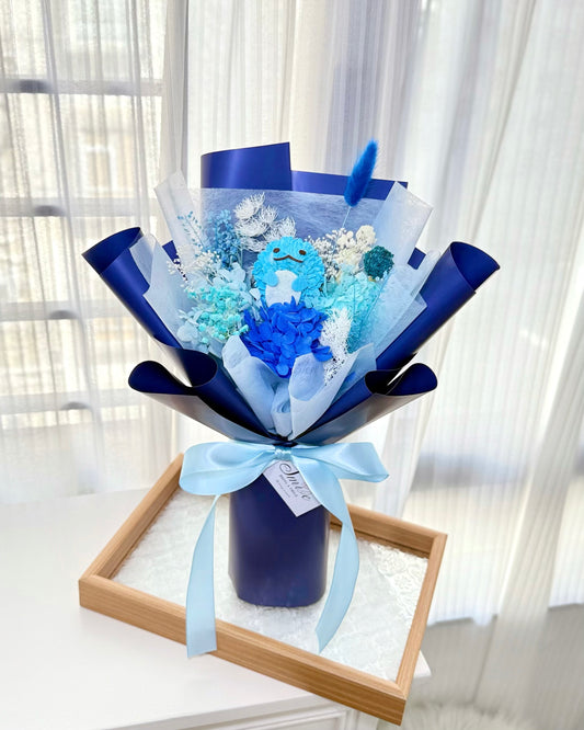 角落生物恐龍|寶藍迷你花束