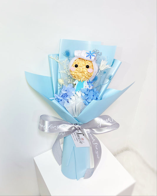 冰雪奇緣艾莎Frozen Elsa|淺藍迷你花束