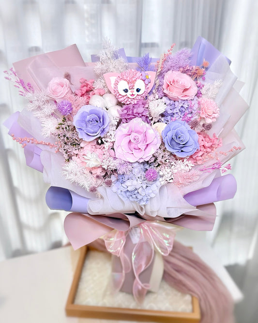 LinaBell玲娜貝兒|M粉紅粉紫保鮮花花束